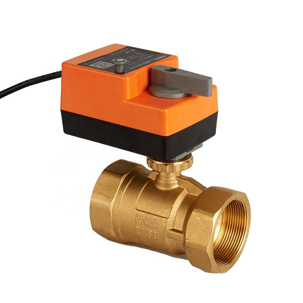 2 Way DN20 24VAC/DC 0-10V/4-20mA Actuator Proportional Electric Control Brass Ball Valve